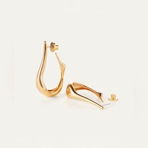 Jenny Bird Colette Hoop Earrings – Medium | High Polish Gold | Sculptural Hoops